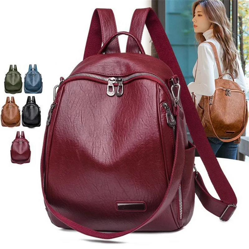 

Women's Backpack Retro Fashion Wild 2022 New Soft Leather Single Shoulder Bag Women's Shopping Wallet Made Of Leather