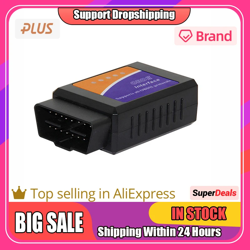 

Автомобильный диагностический сканер OBD2 ELM327 V1.5 WIFI OBD 2, Bluetooth ELM 327 Wi-Fi 1,5 IOS Android, считыватель кодов