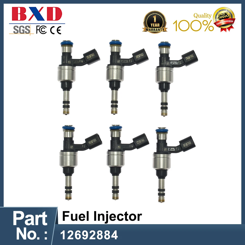 

1/4/6PCS 12692884 Fuel Injector For Buick LaCrosse Regal Sportback Cadillac ATS CT6 CTS XT5 Chevrolet Blazer Camaro Colorado GMC