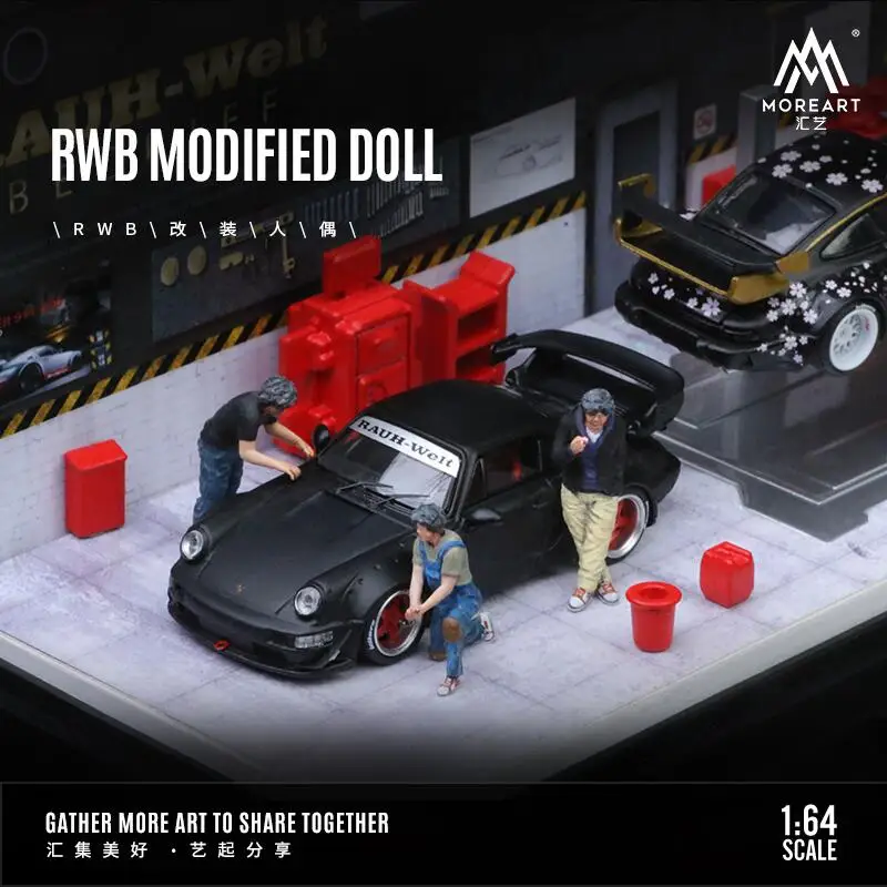

(Предзаказ) TIME MICRO MoreArt 1:64 RWB Набор фигурок из модифицированной смолы