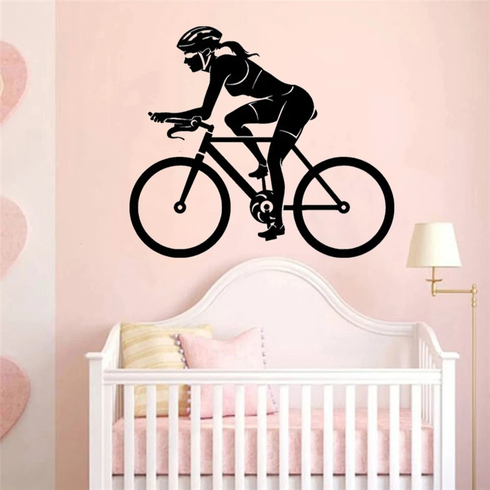 Женские Велосипедные Виниловые Наклейки На Стену В Современном Стиле