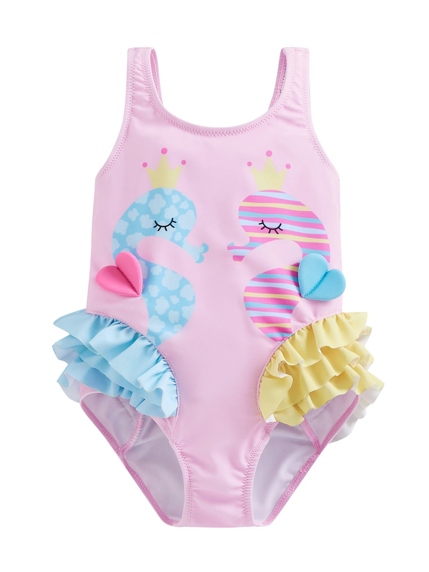 

Baby Girl Swimsuit Toddler Kids Sleeveless Ruffle Flamingo Swimwear Bikini Summer Beach Tankini Bathing Suit