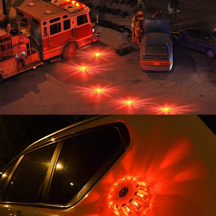 

IP44 Magnetic Emergency Roadside Safety Light Road Flares Rescue Light LED Strobe Battery Warning Light Flashing Car Beacon Lamp
