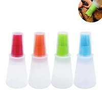 portable silicone oil bottle with brush grill oil brushes liquid oil pastry kitchen baking bbq tool kitchen tools for bbq
