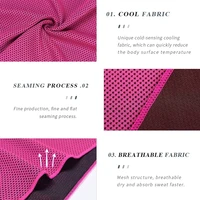 new instant cooling towel silicone case breathable sports chilly microfiber ice towel fast drying cold fitness camping neck face