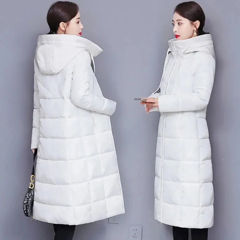 Padded Women's 2022 New Mid-length Cotton-Padded Winter Coat Mother's Wear Thickened Padded Jacket Women's Long Over The Knee W1