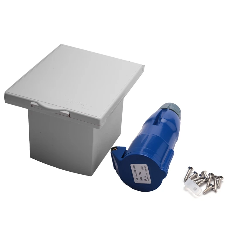 

RV Camper 220V-240V 16A External Flush Hook Up Waterproof Plug Socket