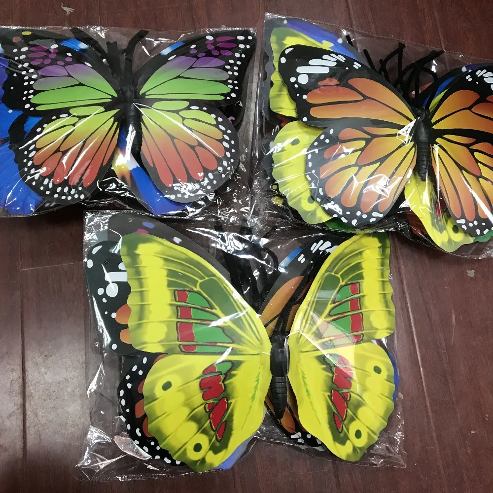 

5pcs,40cm Mix Color Large Plastic Decorative butterfly,Single/Double Layer,Outdoor Venue Layout,Stage,Wedding.Mall Hanlging