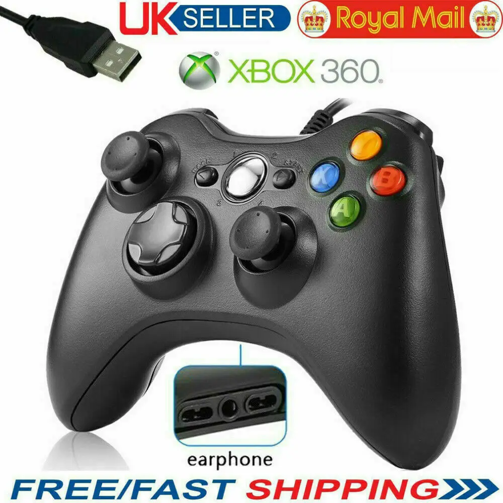 

USB проводной игровой контроллер Xbox 360 в форме геймпада для ПК Windows UK