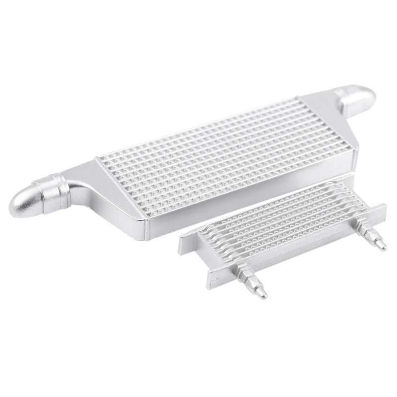 

1/10 RC Car Inter-Cooler Kit Chrome Fit For HPI Traxxas Hot Bodies Plastic