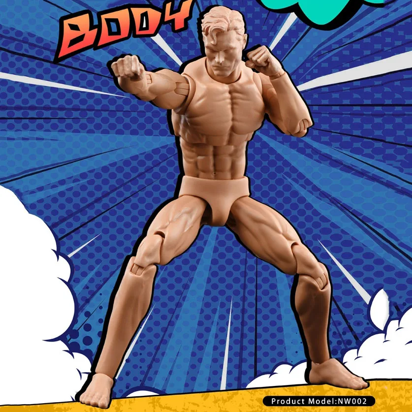 

Nwtoys Nw02 16.6Cm 1/12 Medium Muscle Body Super Flexible Military Combat Joint Body With Boots 6Inch Action Figure Painting Toy