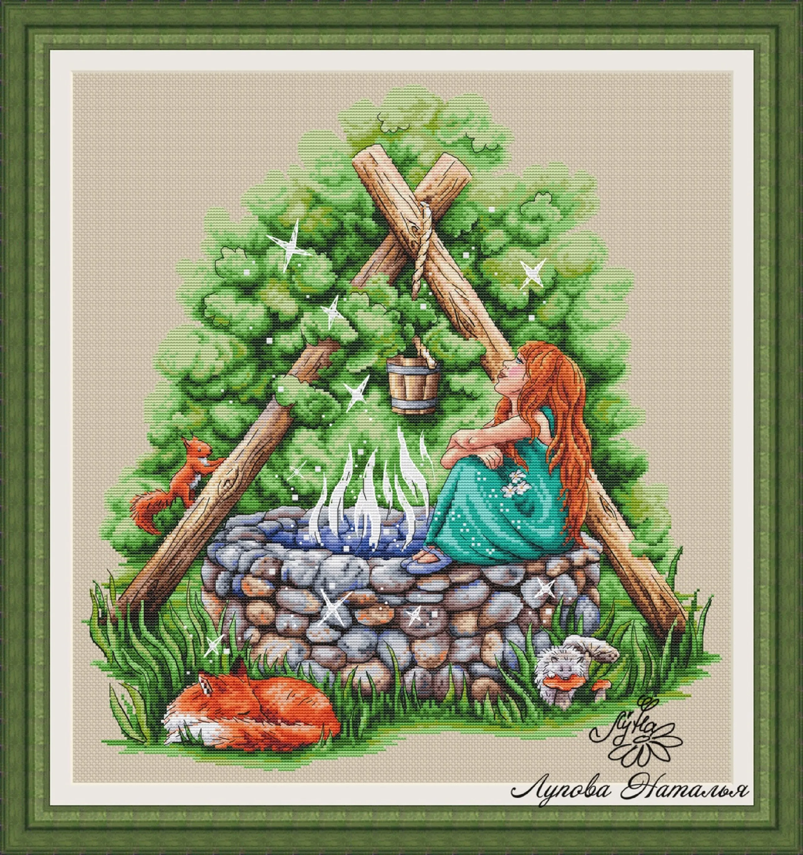 Well Girl 51-54 DIY игольная работа Набор для вышивки крестом 28ct 14ct 32ct Металлик aida