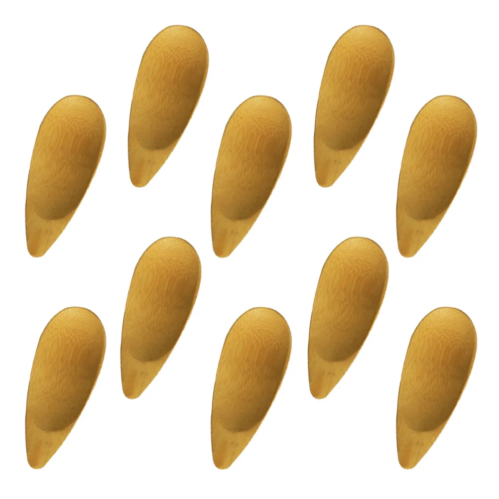 

10 шт., бамбуковые чайные ложки