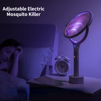 electric fly swatter mosquito killer lamp 5in1 rotatable uv electric shocker mosquito swatter usb charging bug zapper flycatcher