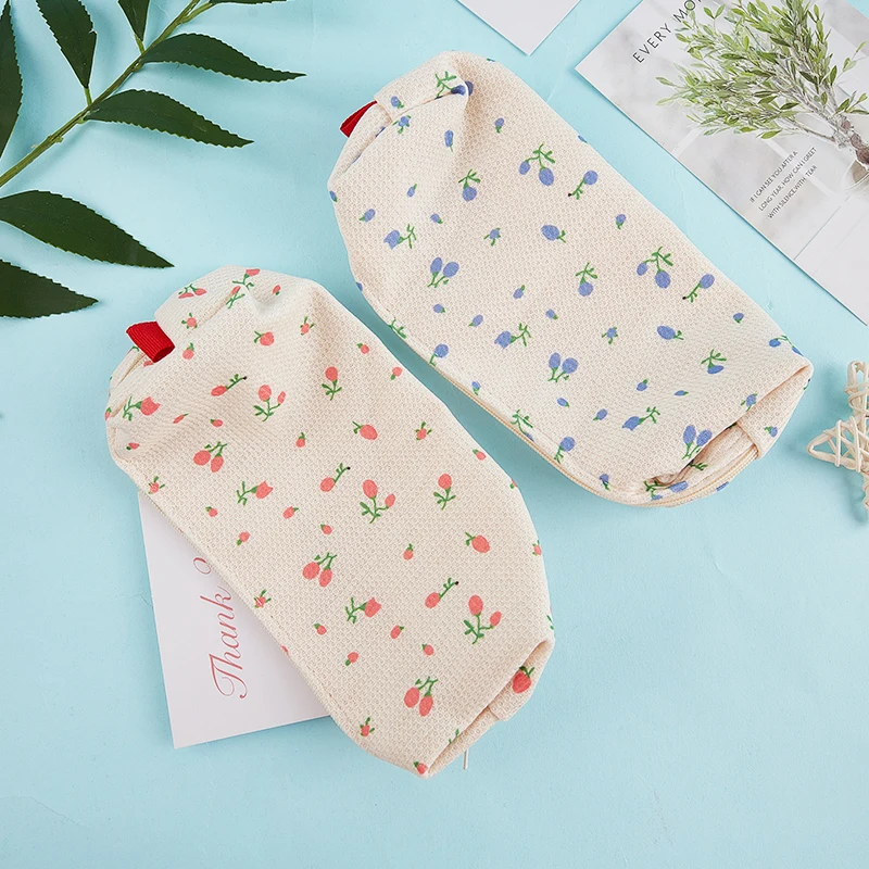 

1pcs Pencil Bag Fresh Style Pencil Bag Small Flowers Pencil Cases Storage Bags School Supplies