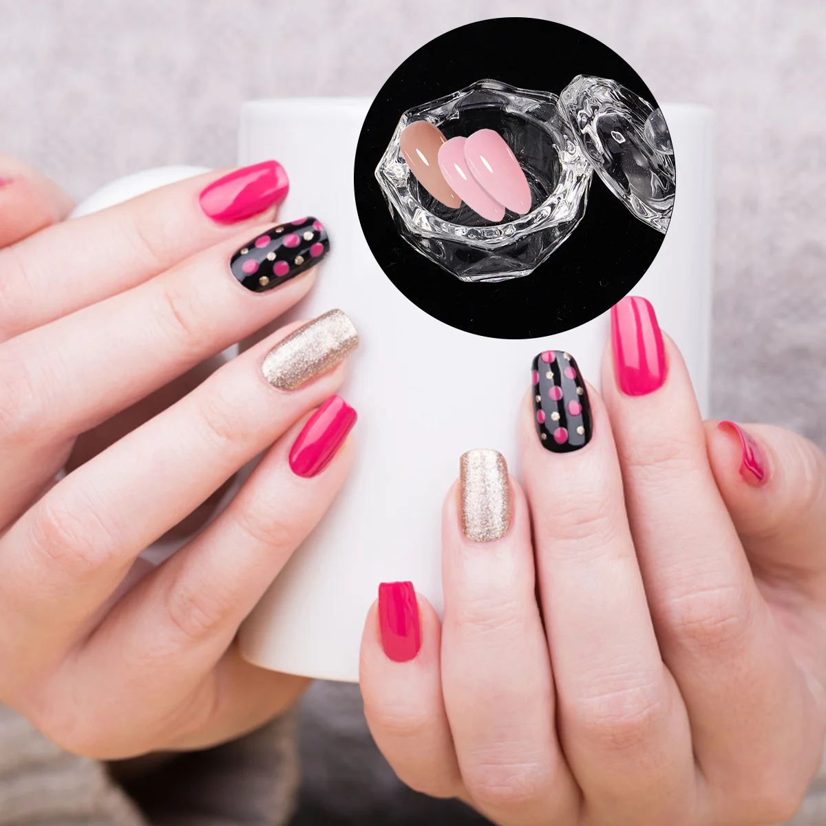 

Glassware Tools Lid Nail Crystal Cup Jewelry Plate Acrylic Liquid Container