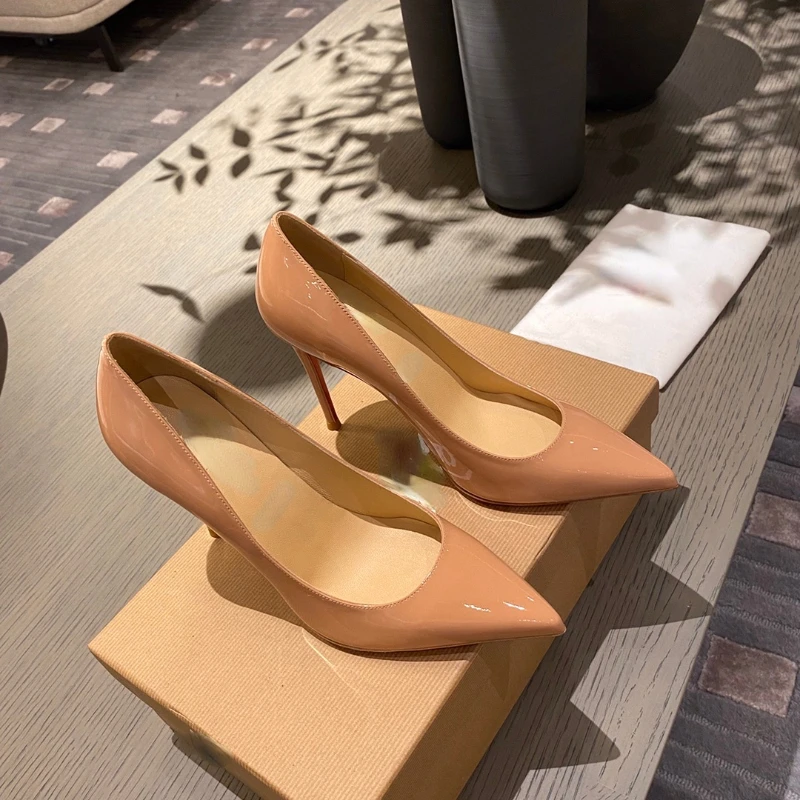 Pointed Toe Thin Heel High Heel Women's Shoes Single Shoe Wedding Shoes