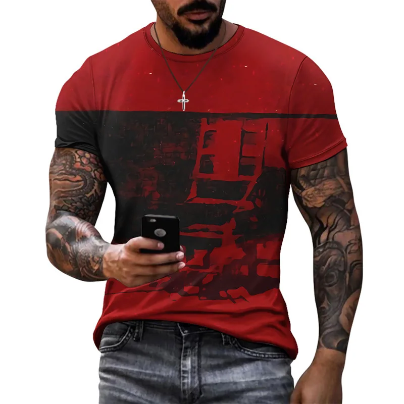 

Футболка мужская оверсайз с круглым вырезом и коротким рукавом