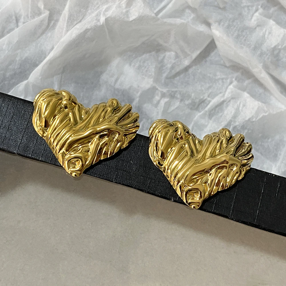 Женские серьги Greatera из нержавеющей стали трехмерные с необычным рисунком любви