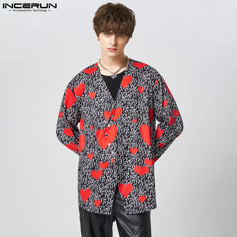 

Spring New Men's Shirts INCERUN Fashion Print Long Sleeve Tops Kimono Casual Cardigan Male Hot Sale Vintage Outerwear S-5XL 2023