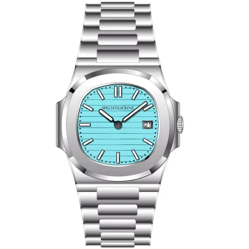 Часы мужские кварцевые с сапфировым стеклом водонепроницаемые до 50 м