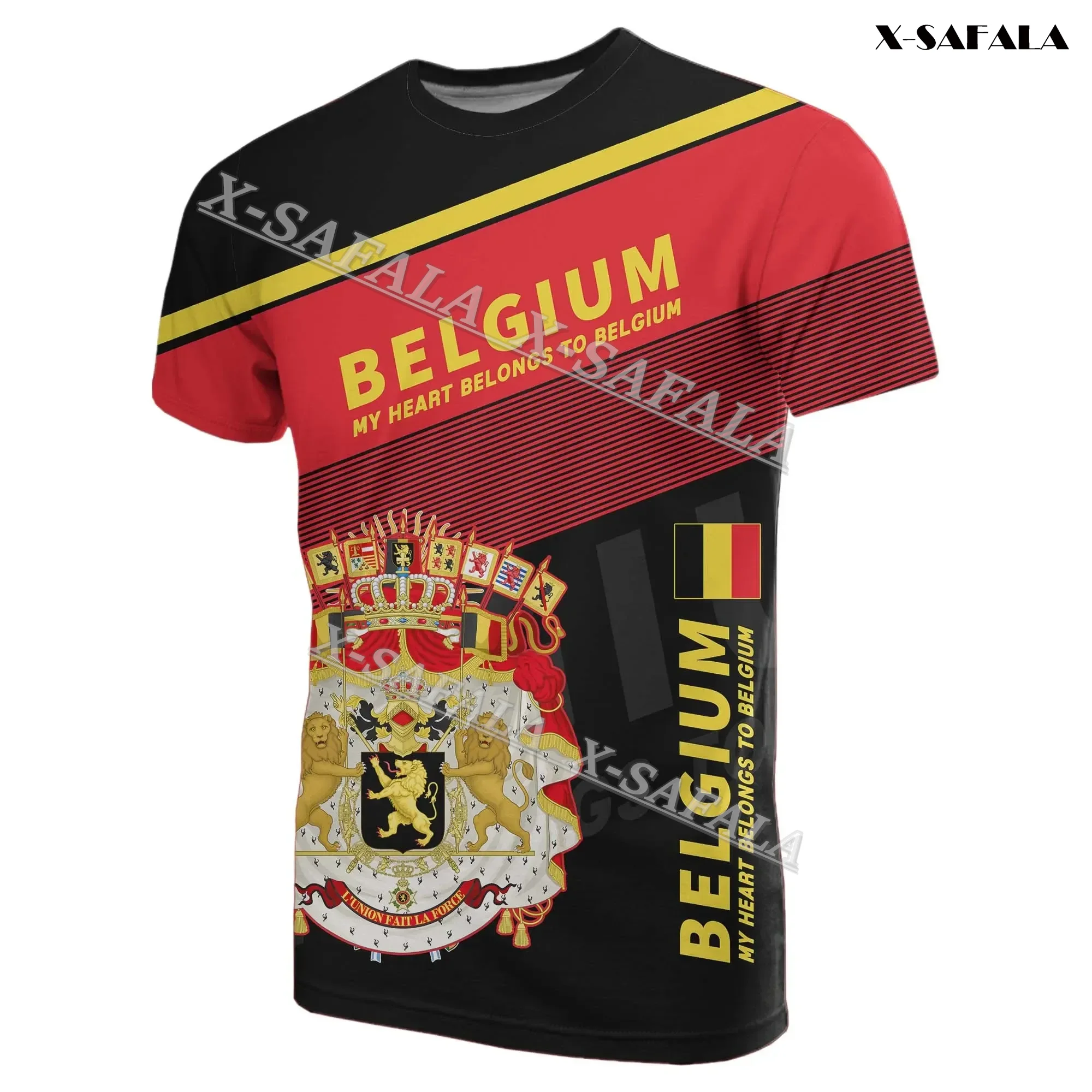 

Albania Algeria Armenia Australia Belgium Flag Limited Style 3D Printed T-Shirts Top Tee Short Sleeve Round Neck Breathable