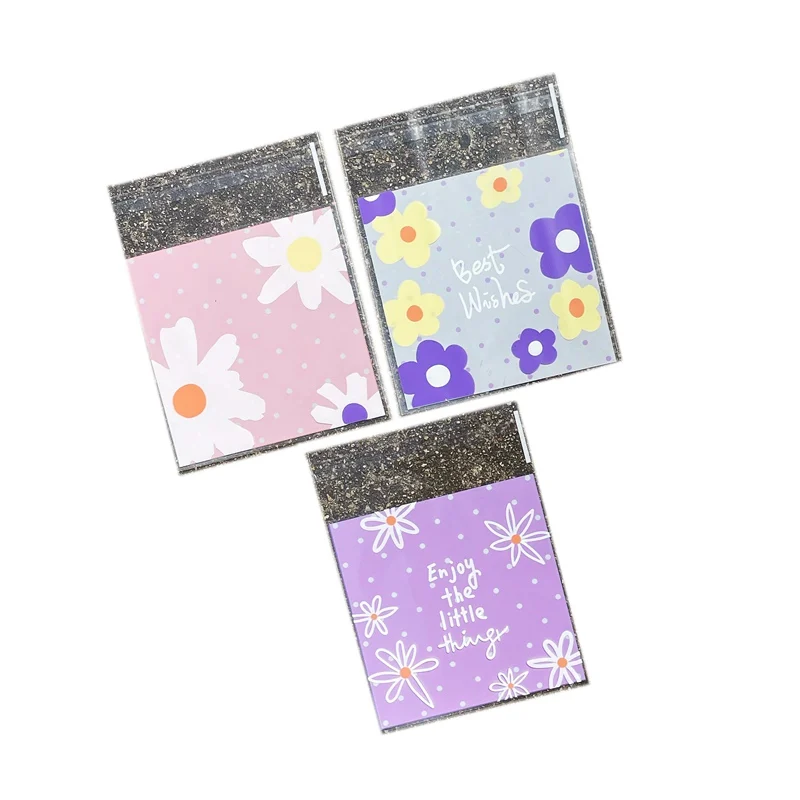 

100 пакетов для подарков с цветочным принтом