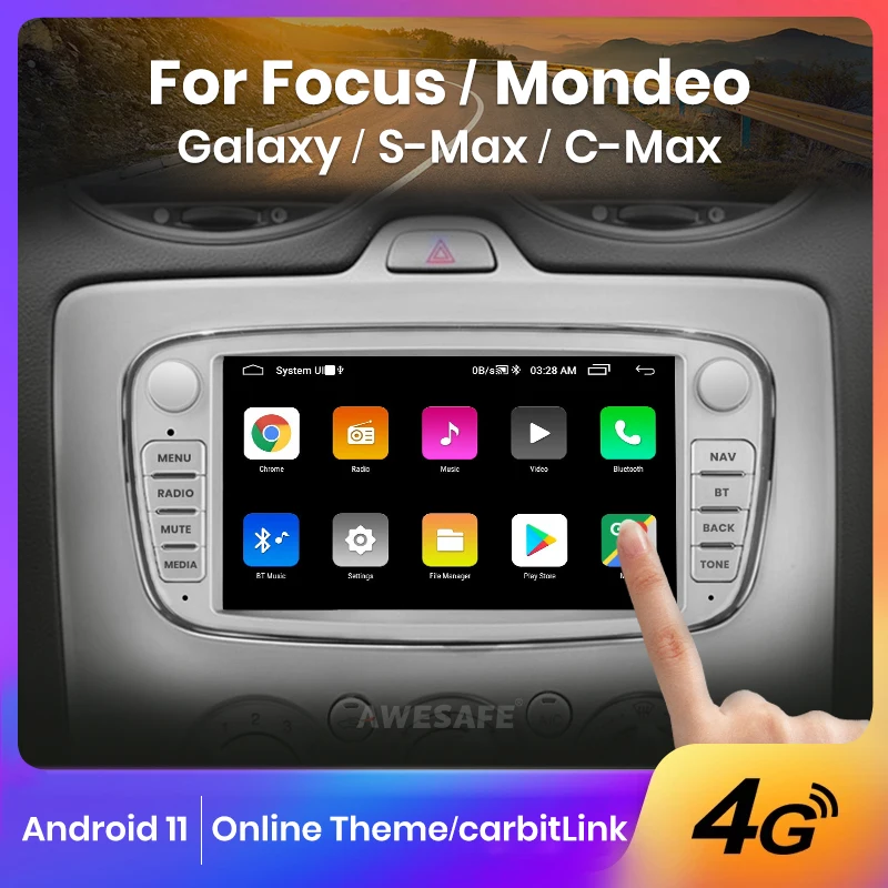 Автомобильный мультимедийный плеер AWESAFE Android 10 0 DSP 2 ГБ + 32 для Toyota Auris 2008-2012 радио GPS