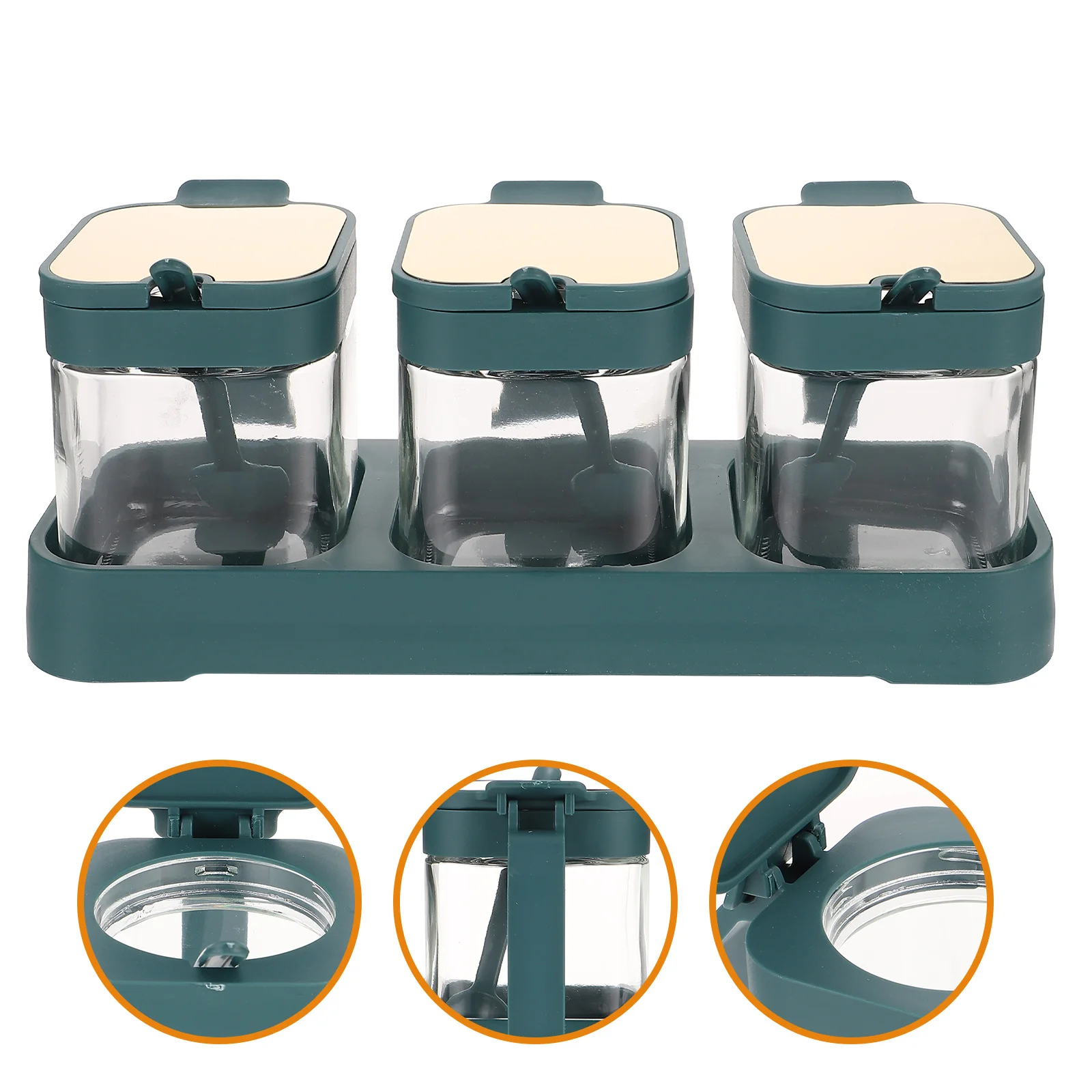 

1 Set Multi-functional Seasoning Jar Transparent Condiment Jar Kitchen Seasoning Pot
