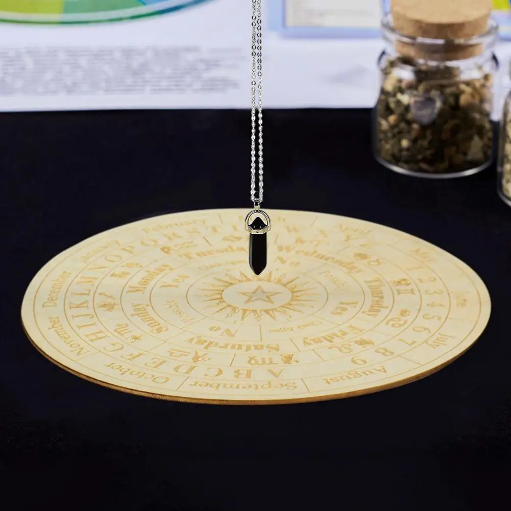 

Star Pendulum Board Anti-deformed Natural Color Witchcraft Wiccan Altar Supplies Kit Wooden Ouija Board Witchcraft Board