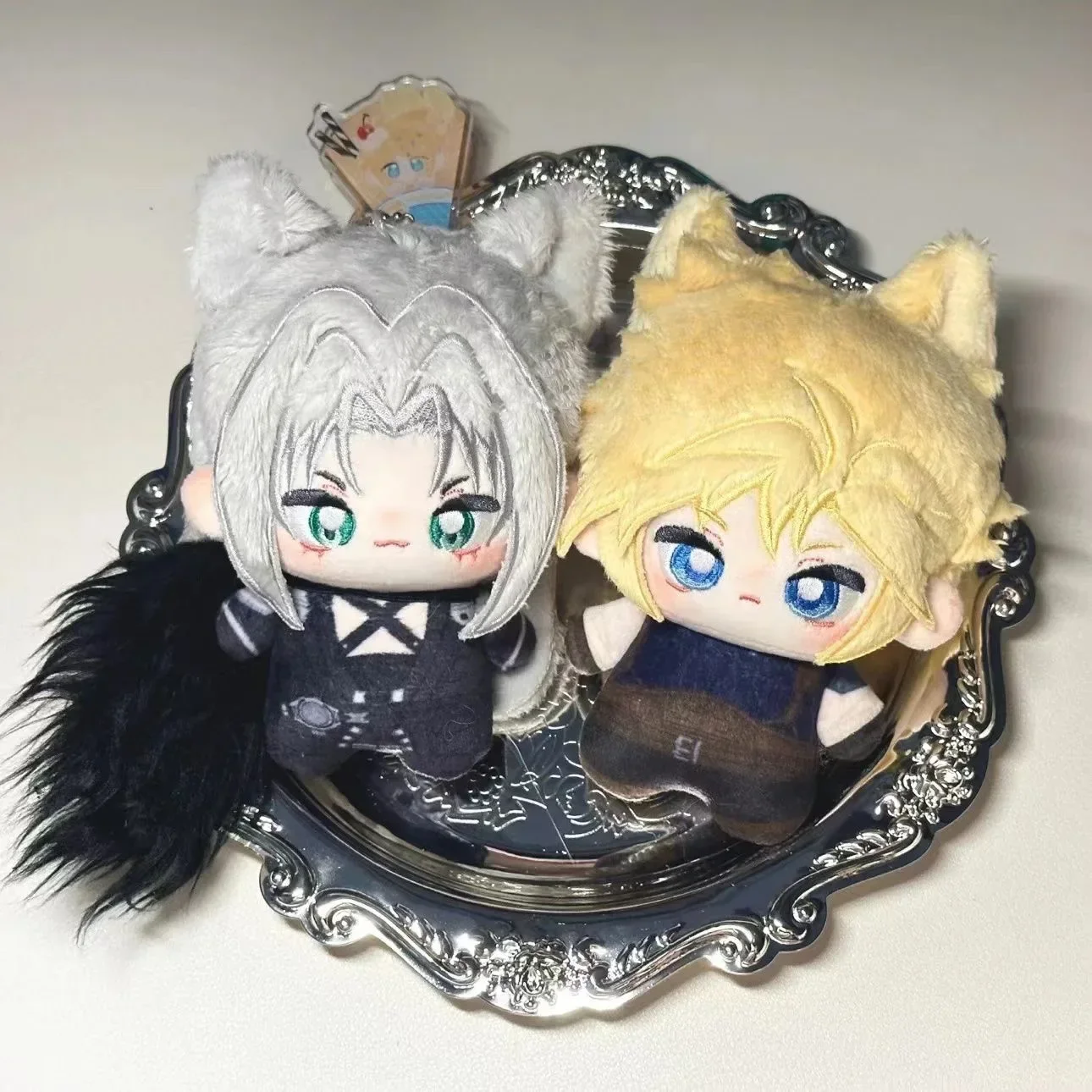 Фото 10 см Cloud Strife Sephiroth аниме косплей мягкая плюшевая кукла милая модная красивая мини-одевалка игрушка тело плюшевый рождественский подарок №1