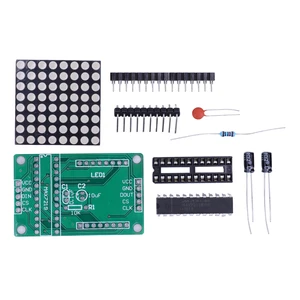 MAX7219 Red Dot Matrix Module 3mm 8x8 Dot Output Input Common Cathode 5V MCU Control Display Module DIY Kit for Arduino
