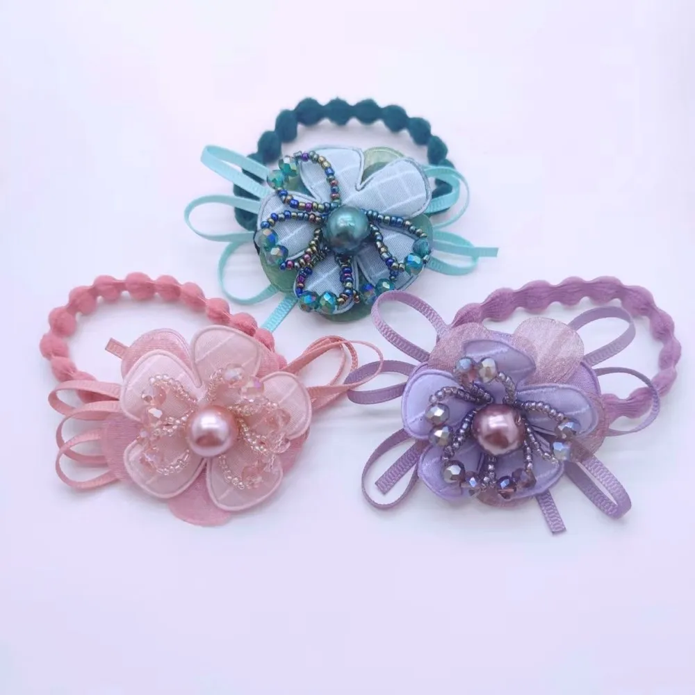 

Head Flower Rubber Elastics Scrunchies Accesorios Para El Cabello Elastic Hair Bands 머리띠 Hair Accessories for Women