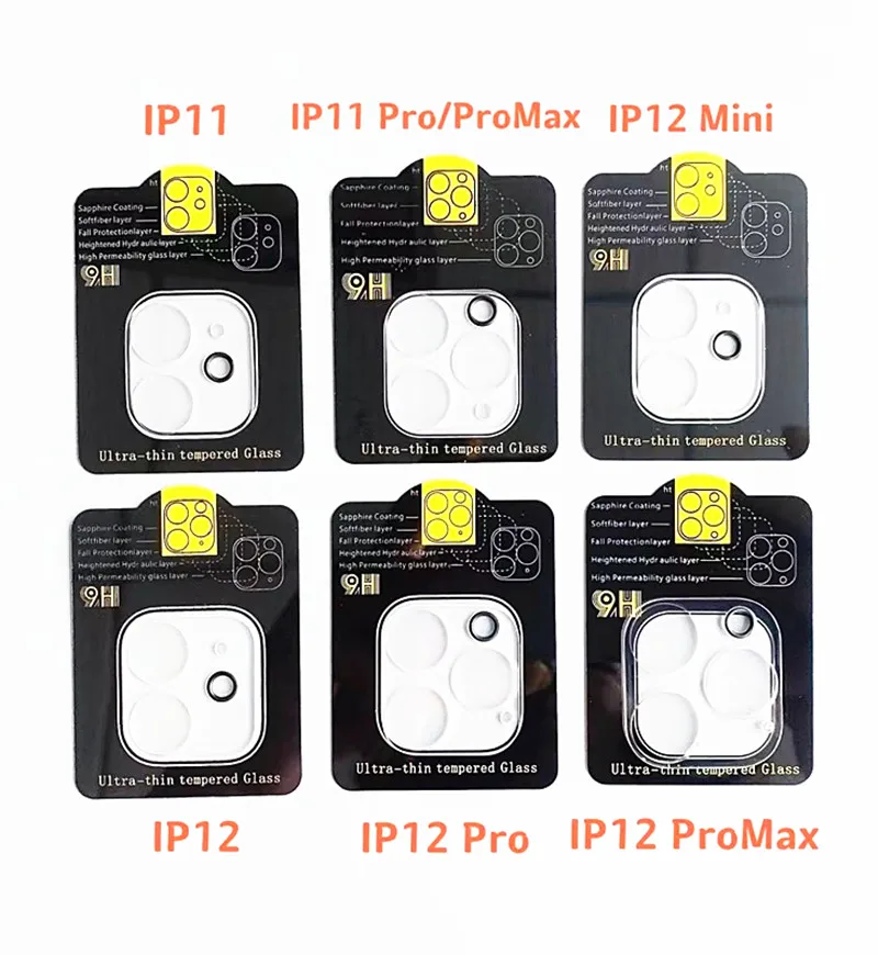 

50Pcs For iPhone 11 13 12 Mini Pro Max Camera Lens Protectors Camera Metal Ring Glass Protective Cap