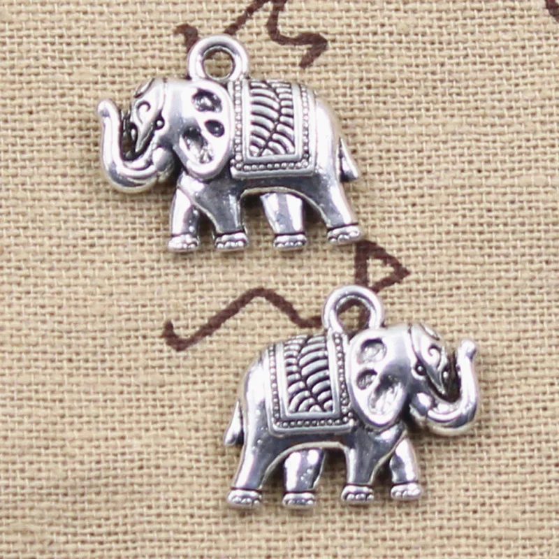 

6pcs Charms Thailand elephant 16x20mm Antique Silver Color Pendants Making DIY Handmade Tibetan Finding Jewelry