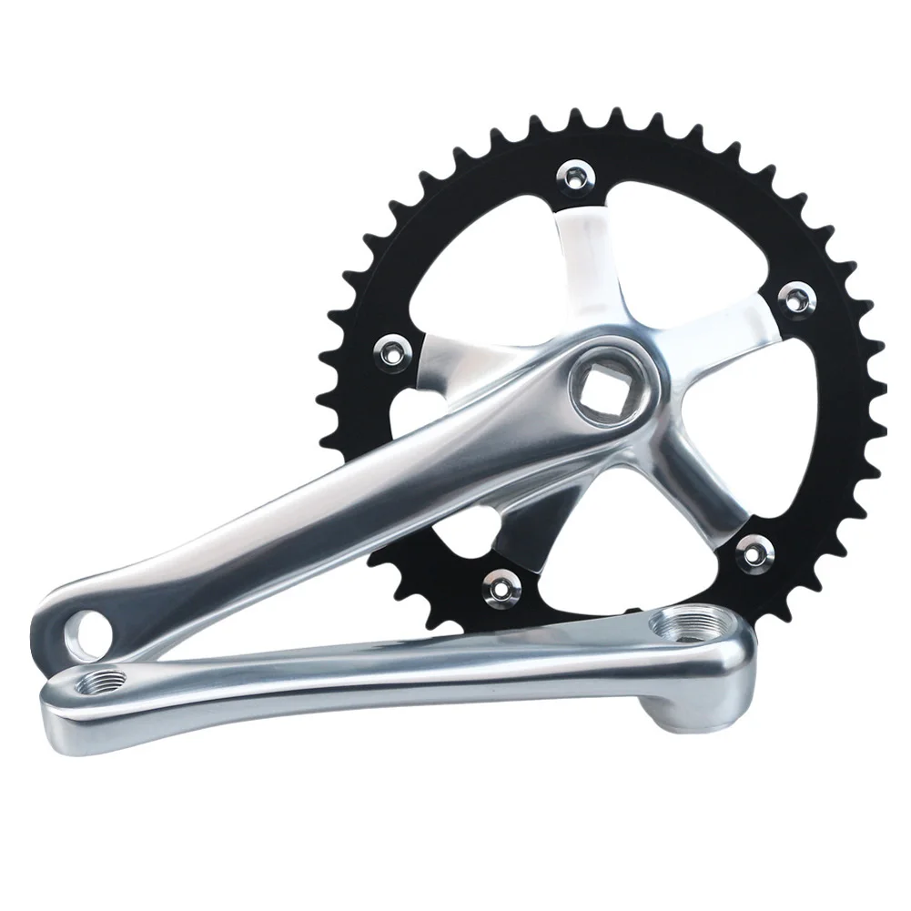 

Bicycle Crankset Chainwheel 130BCD Aluminum With Bottom 165mm 44T Folding Bike Quare Hole Crank Crankset Kit Cycling Accessories