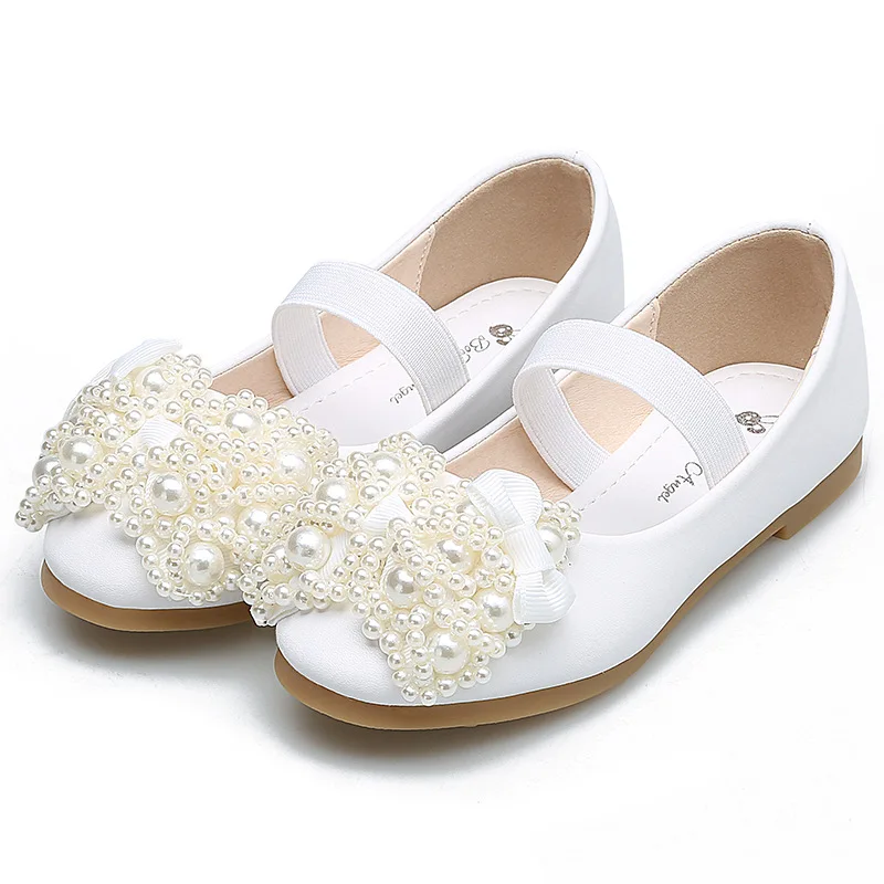 

Girls' Princess Shoes Children's Dance Performance Shoes Children's Boat Shoes Girls' Casual Shoes Girls Pearls Soft Sole Shoes