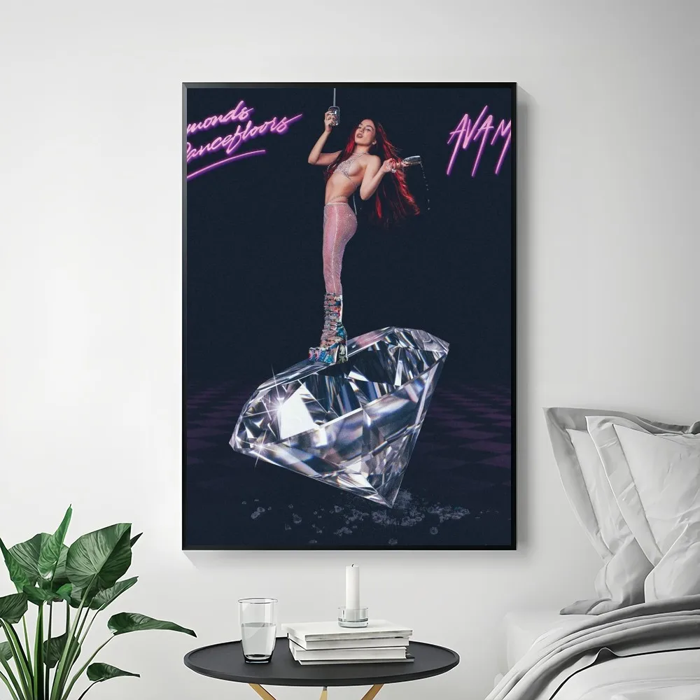 Фото Певица Ava Max Diamonds Dancefloors плакат настенная живопись подходит для гостиной спальный декор домашние подарки маленький №5