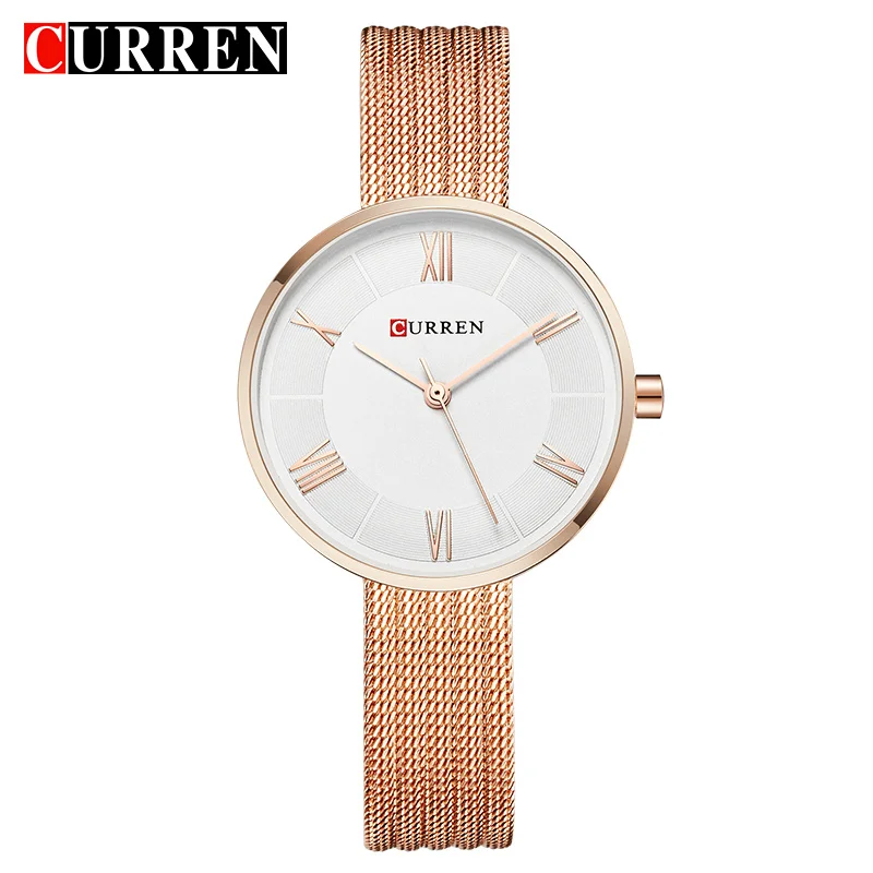 

CURREN Women Watches New 9020 Casual Analog Stainless Steel Quartz Female Wristwatch Fashion Ladies Dress Clock reloj mujer