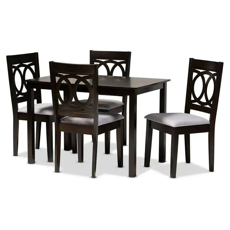 

Комплект обеденного стола lenносить из 5 предметов с мягкой обивкой, стул для обеденного стола, стул из фанеры, металлическое кресло