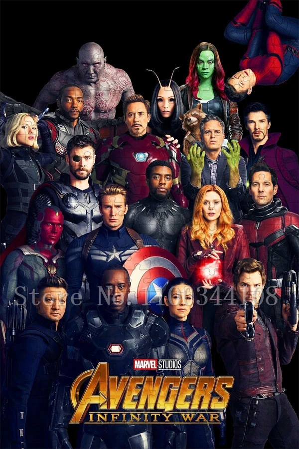 Фото Пазлы Marvel «мстители», «Война несенимости» для взрослых, игрушки для декомпрессии, «Супергерои Диснея», пазлы ручной работы, игрушки и хобби №2