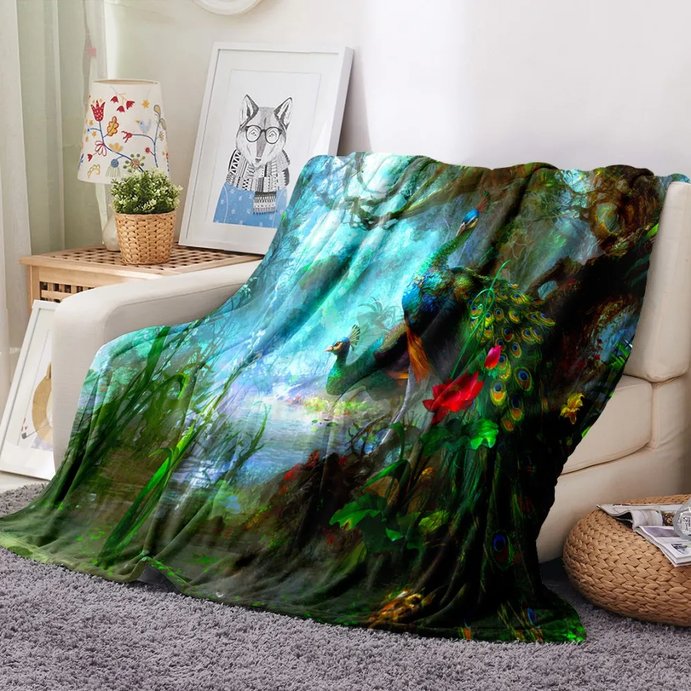 Фланелевое Одеяло с Горным пейзажем флисовое покрывало для спальни дорожное