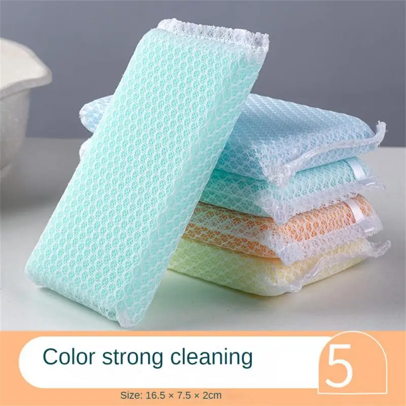 

Губка для мытья кухни, губка для мытья посуды с сеткой, Бытовая Губка для мытья кухни, легко вспенивается