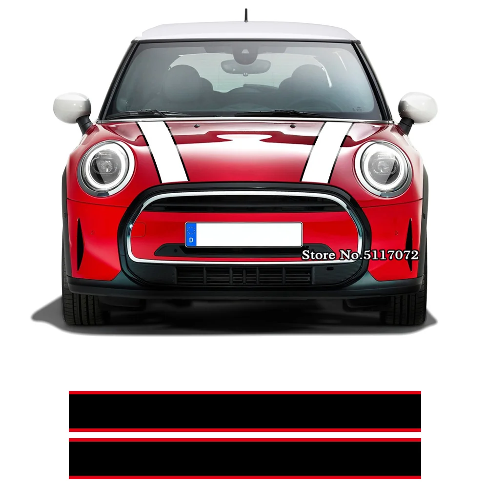 

Car Hood Decal Engine Cover Rally Line Bonnet Stripe Sticker For MINI Cooper R55 R56 R57 R58 R59 R60 R50 R52 R53 F54 F55 F56 F60