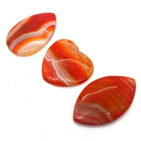 pendants diy 5pcs set punch striped agate natural stone water drop marquise shape onyx for making necklace jewelry charms gifts