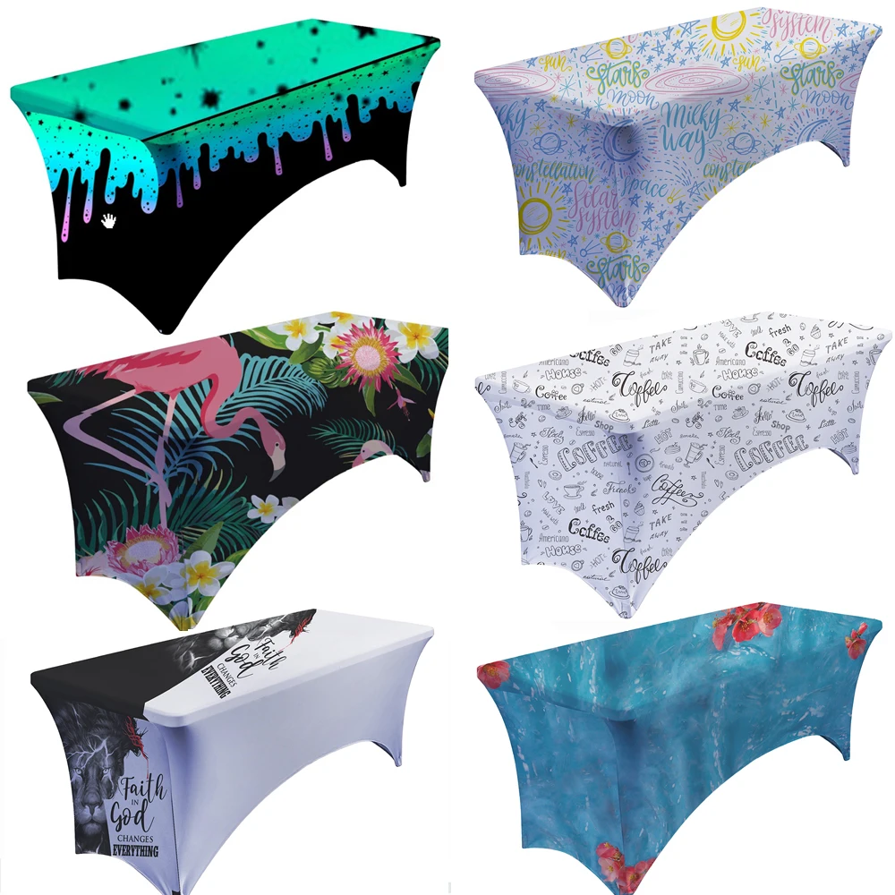 Elastic Tablecloths For Exhibition Wedding Banquet Party Meeting Cocktail Table Covers
