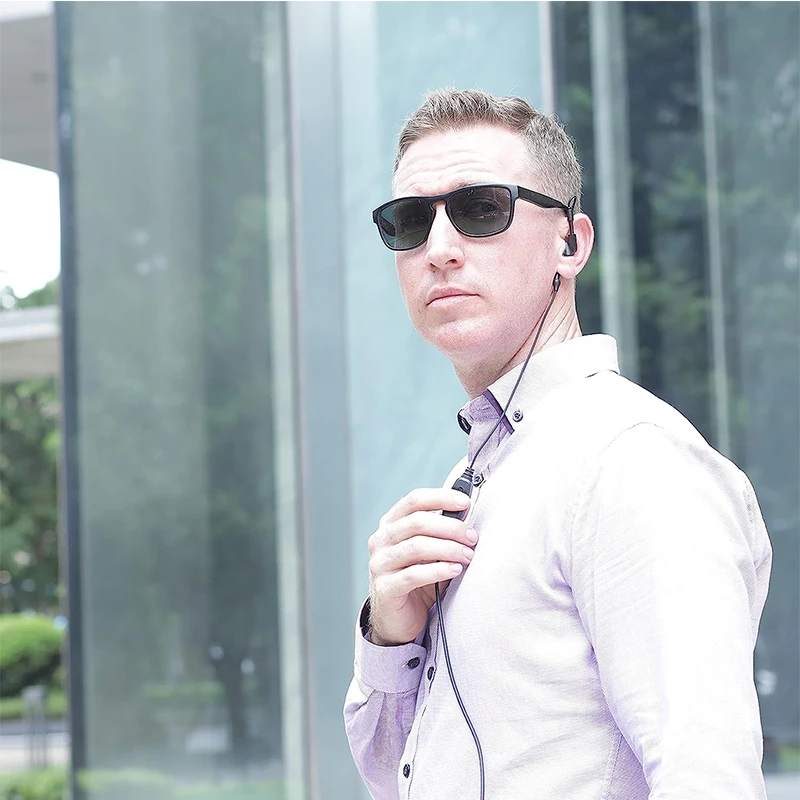 RISENKE G-Shape Earpiece for Midland LXT500VP3 LXT600VP3 GXT1000VP4 GXT1050VP4 Radio Walkie Talkie Accessories Headset with Mic