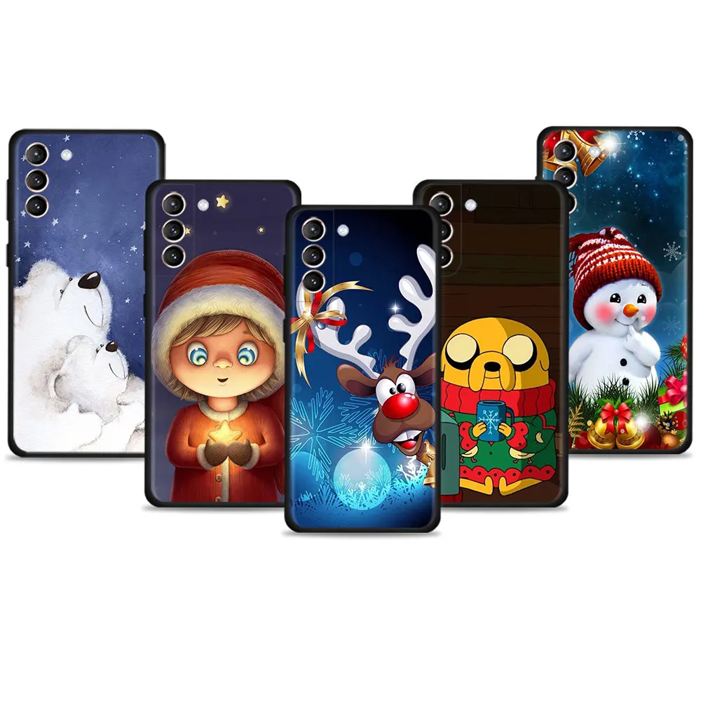 

Phone Coque Christmas For Samsung S21 Plus S8 S7 S20 FE 2022 S10e S22 Ultra 5G S9 S10 Silicone Protection