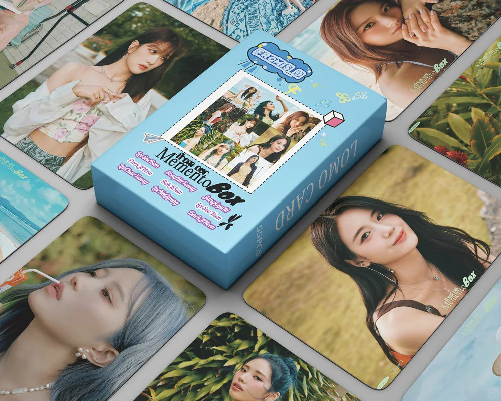 

55Pcs/Set Kpop Fromis_9 New from Our Memento Box Lomo Card Photo Print Cards Poster Picture Wholesale Fans Gifts Collection