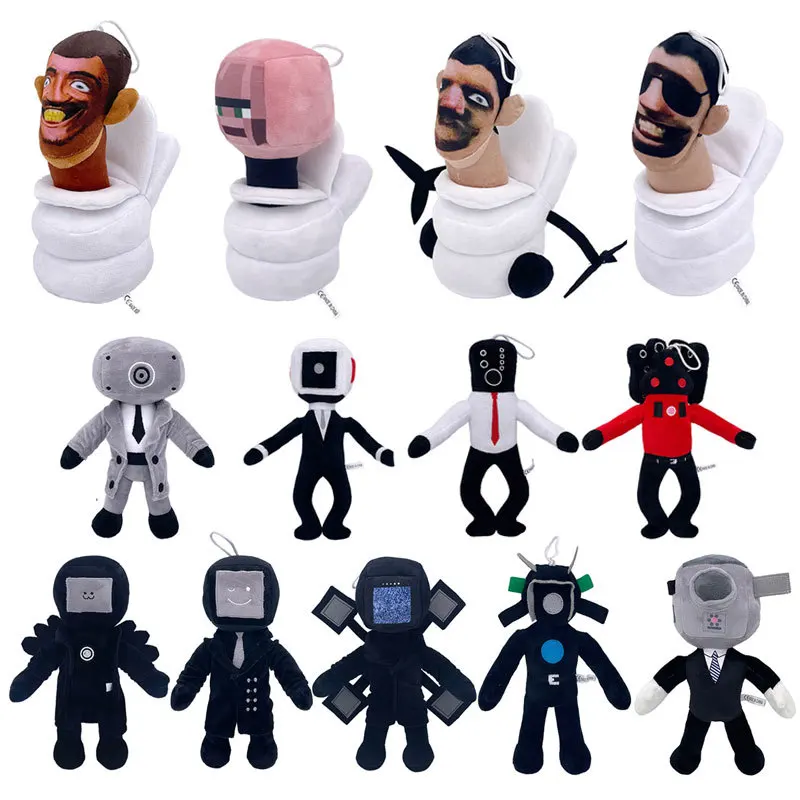 

Skibidi Toilet Plush Toilet Man Spoofs Stuffed Toy Doll Toy Prank Gadgets Novelty Toy Toys for Boy Funny Jokes Prank and Catch